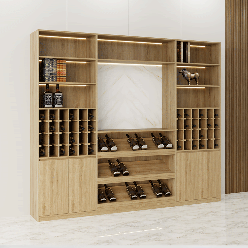 Tủ rượu TR001 - Gỗ mfc phủ melamin màu vàng 388 | Nội Thất giá tốt 2K