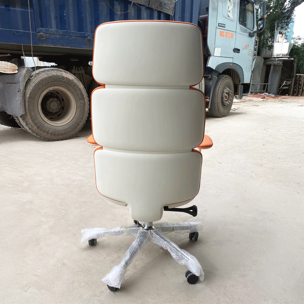 Ghế Giám Đốc GD0235 - Da PU màu cam pha ghi sáng | Nội Thất giá tốt 2K