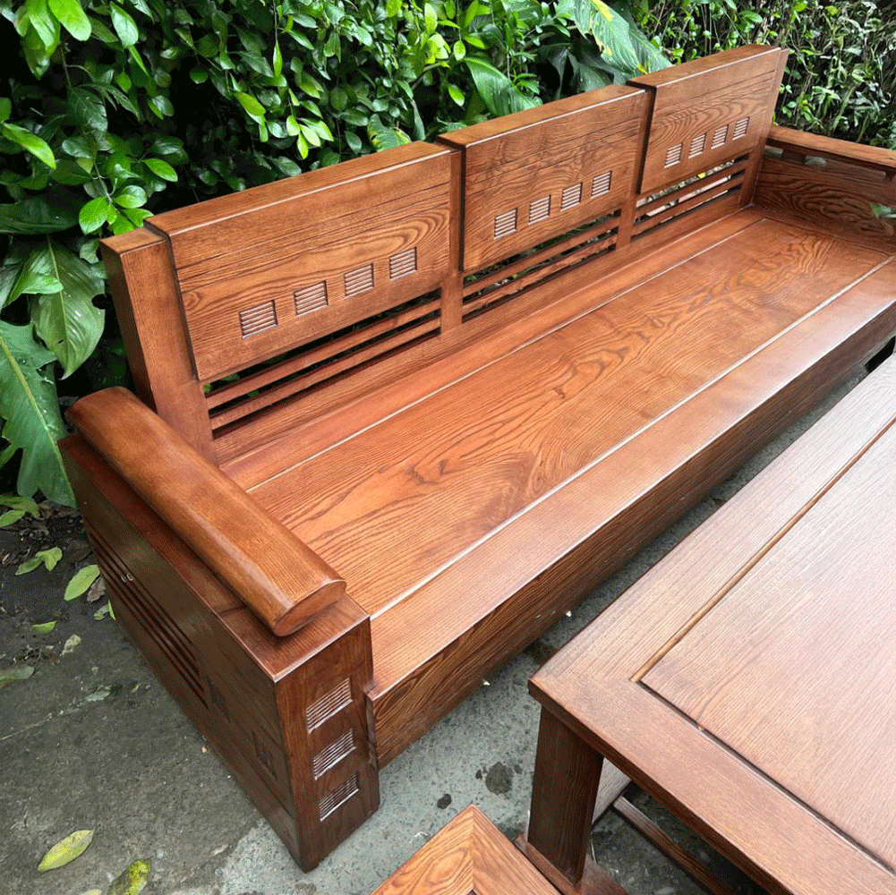 Bộ bàn ghế gỗ BGG01 - Gỗ sồi