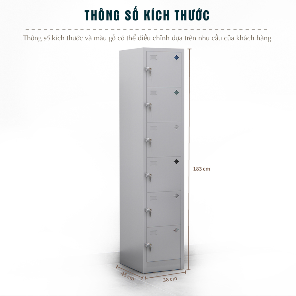 Tủ locker sắt 2KK6Đ