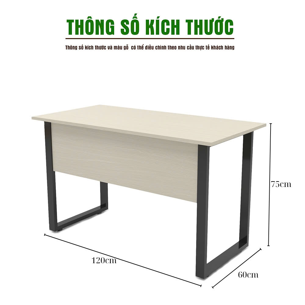 Bàn làm việc chân sắt chữ U BLV095