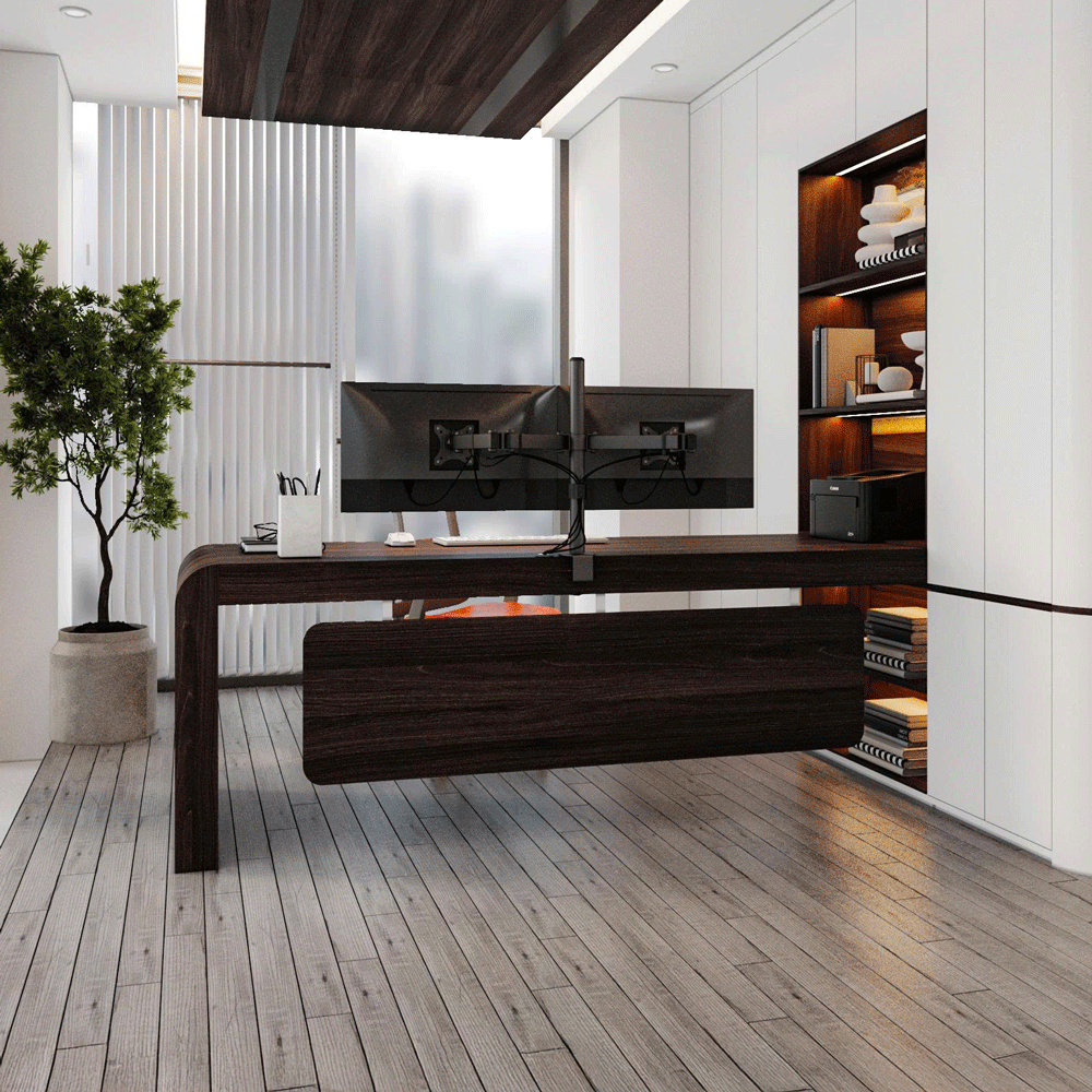 Bàn Giám Đốc 2KBGD130 - Thiết Kế Trẻ Trung Màu Nâu Óc Hiện Đại