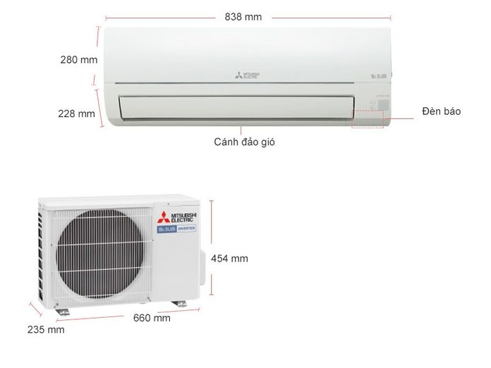 Điều hòa Mitsubishi Electric Inverter 1 HP MSY-JP25VF