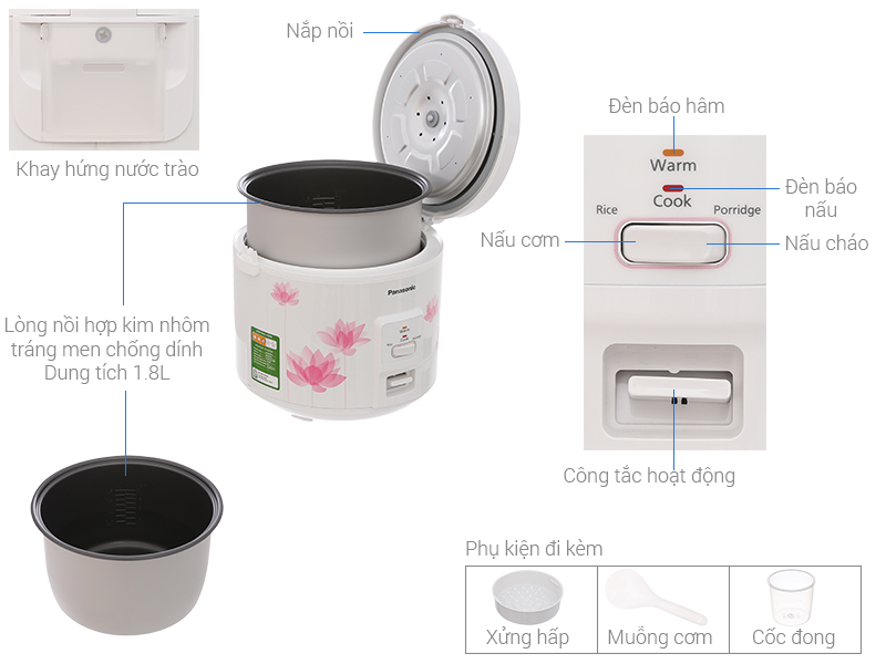 Nồi cơm điện Panasonic SR-MVP187HRA