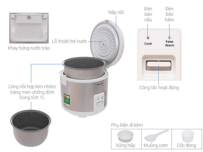 Nồi cơm điện Panasonic SR-MVN187LRA