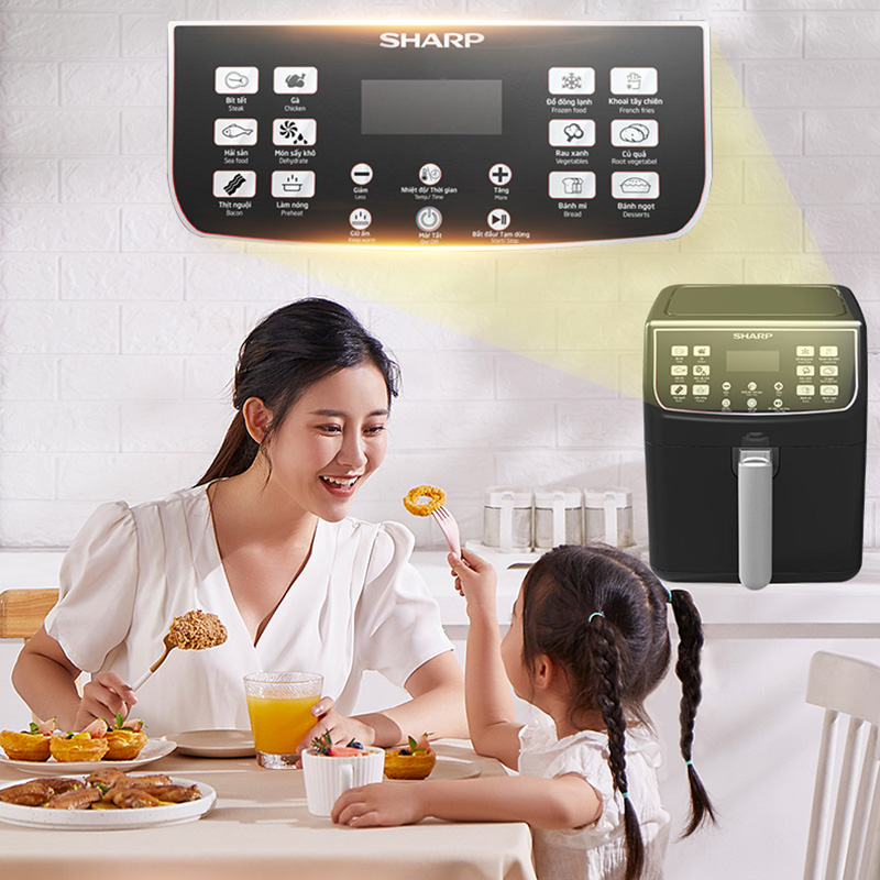 Nồi Chiên Không Dầu Sharp KF-AF55EV-BK