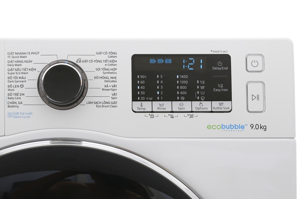 Máy giặt Samsung Inverter 9kg WW90J54E0BW/SV