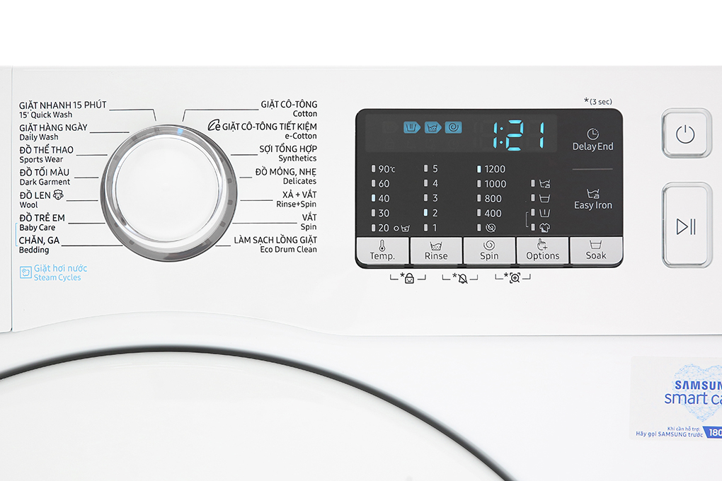 Máy giặt Samsung Inverter 8kg WW80J52G0KW/SV