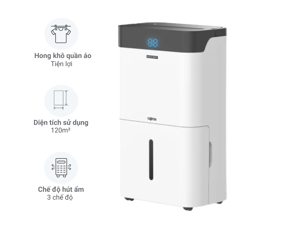 Hút ẩm Taijutsu AD-25R134G-W công suất hút 25L/ngày