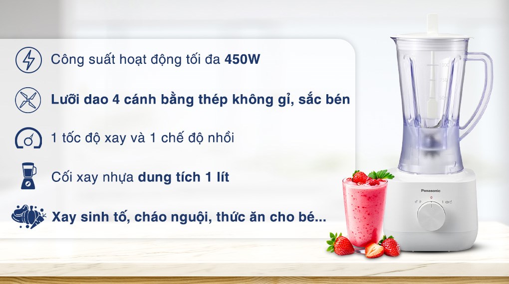 Máy xay sinh tố Panasonic Máy xay sinh tố Panasonic MX-EP3101WRA