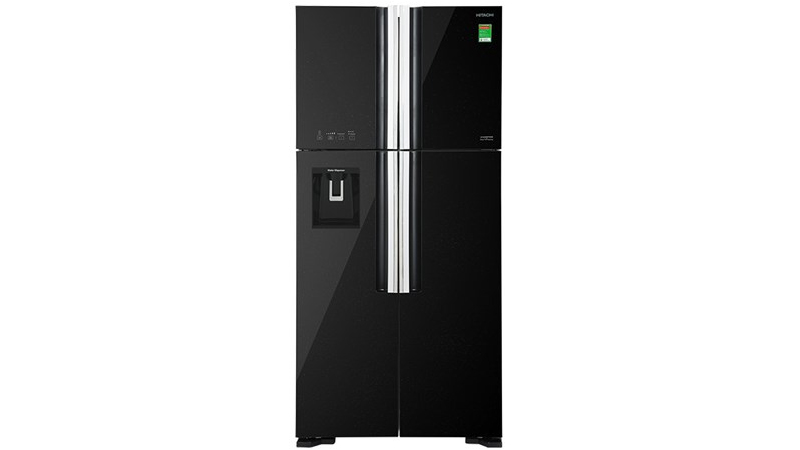 Tủ lạnh Hitachi 4 cánh 540 lít R-FW690PGV7 GBK kính đen