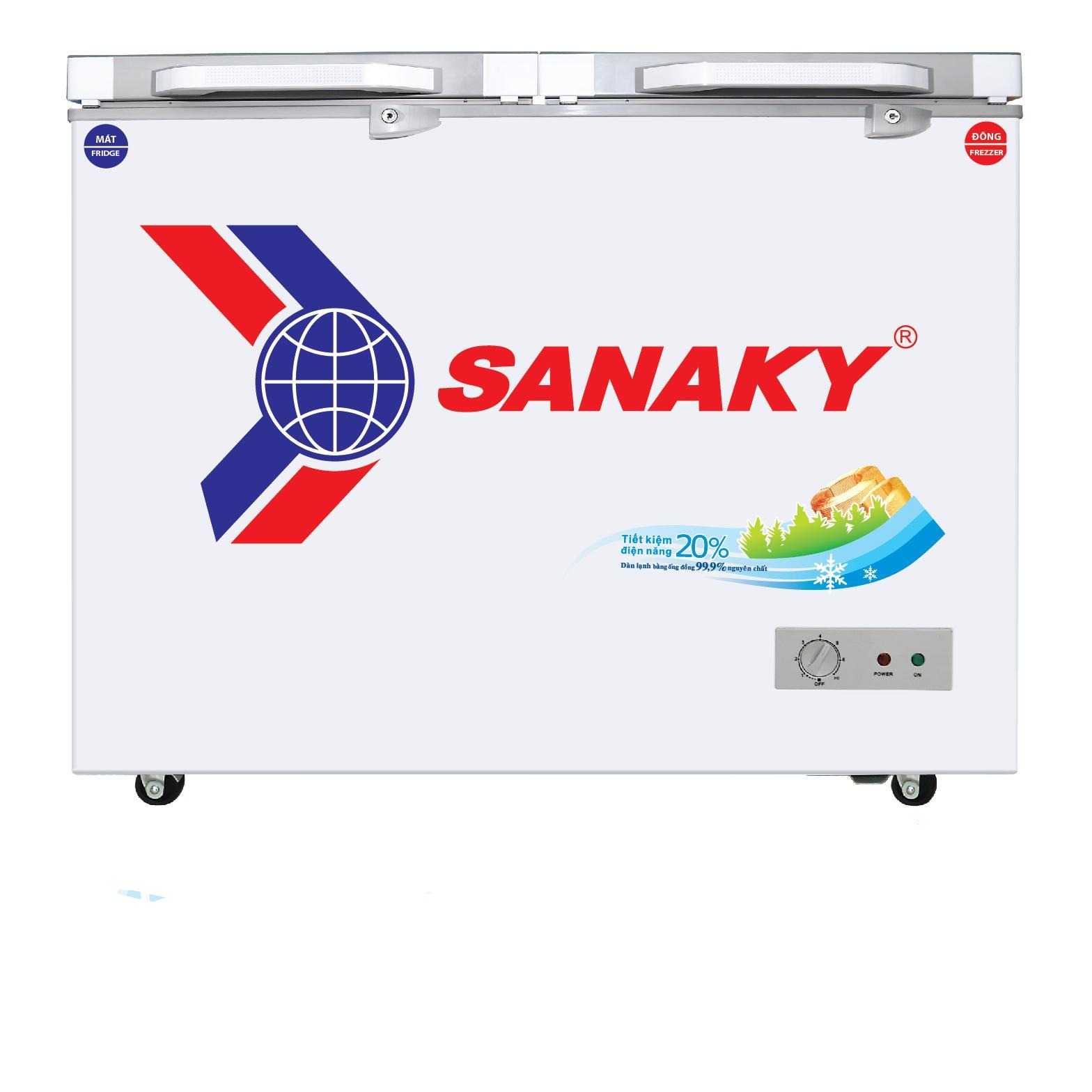 TỦ ĐÔNG MẶT KÍNH CƯỜNG LỰC SANAKY VH-4099W2KD 300 LÍT