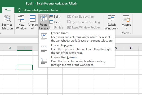 Sử Dụng Tính Năng Cố Định Hàng, Cột Trong Excel