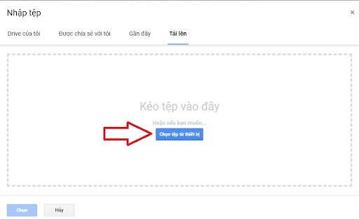 Tải tệp lên Google Sheets