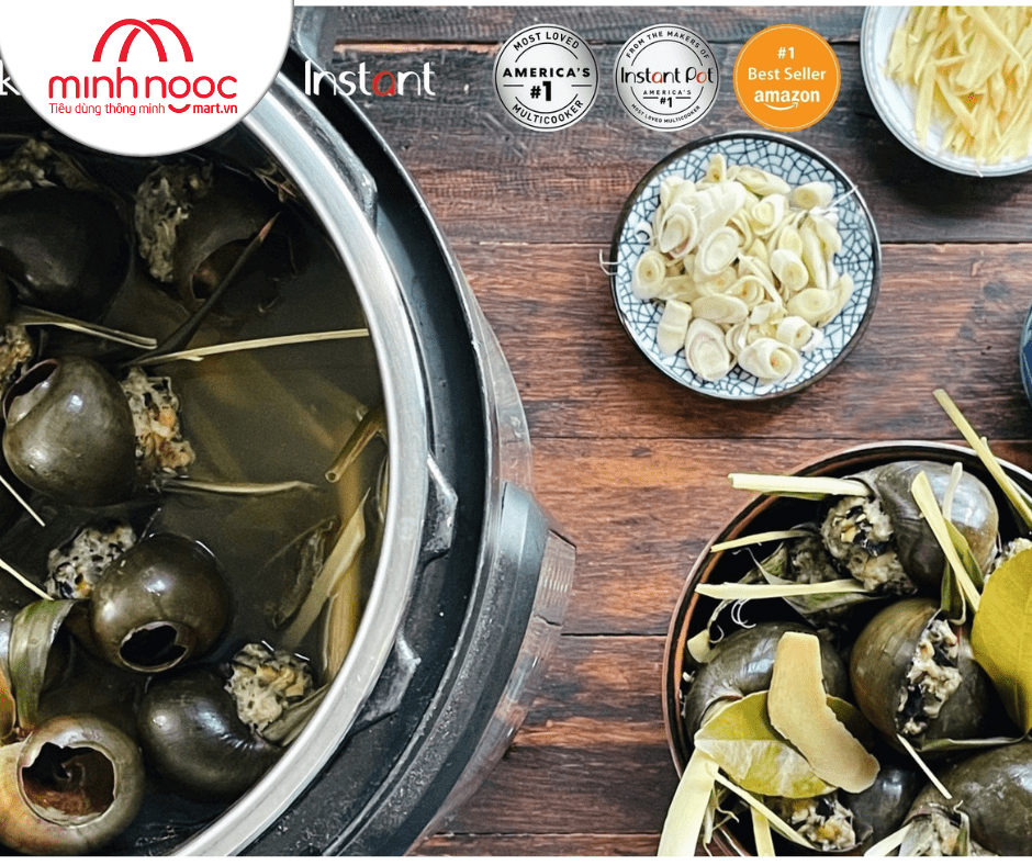 ỐC HẤP LÁ GỪNG - THƠM LỪNG CHIỀU CHỦ NHẬT VỚI INSTANT POT DUO 60