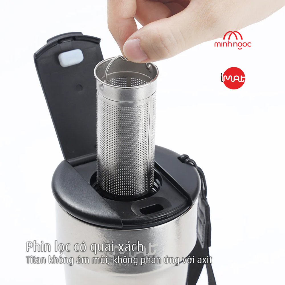 Cốc Ủ Nhiệt Titan iMat Cao Cấp 2 dung tích 380ml| 500ml