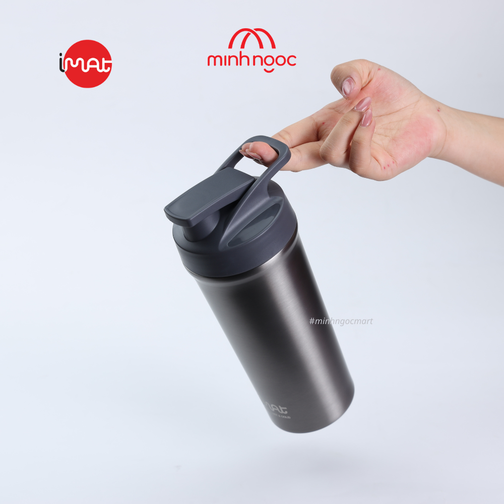 Cốc Lắc Thể Thao IMat 600ml Kèm Bóng Lò Xo