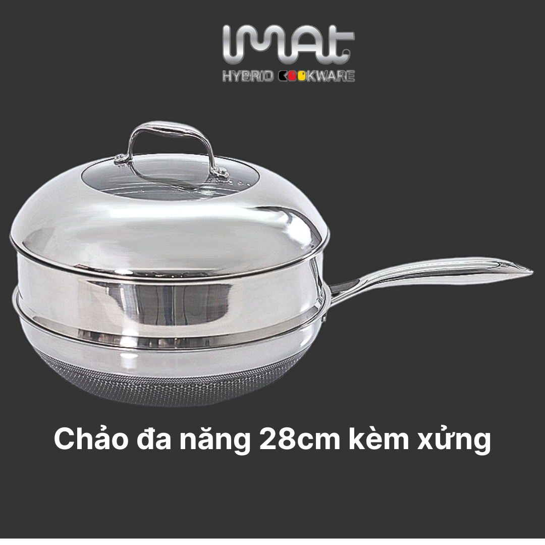 Bộ 6 nồi chảo inox iMAT Hybrid - Lựa chọn 1
