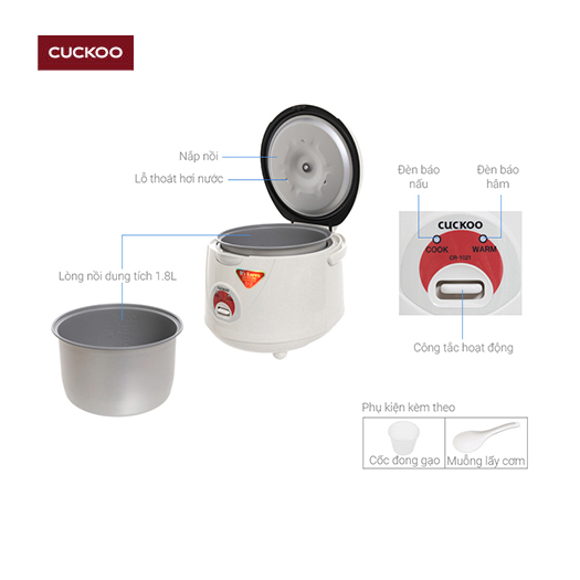 Nồi cơm điện Cuckoo 1.8 lít CR-1021