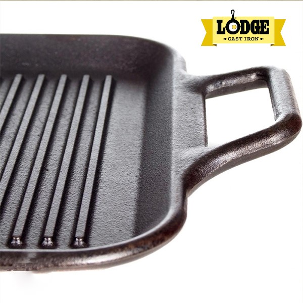 Chảo gang Lodge - P12SGR3 Chảo gang nướng hình vuông 30.48cm