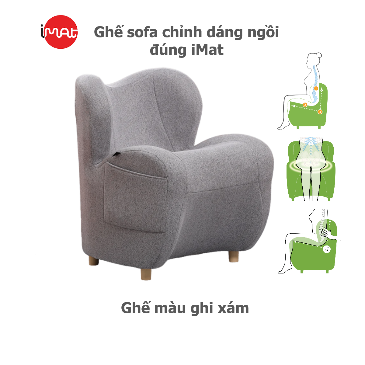 Ghế sofa chỉnh dáng ngồi đúng iMat