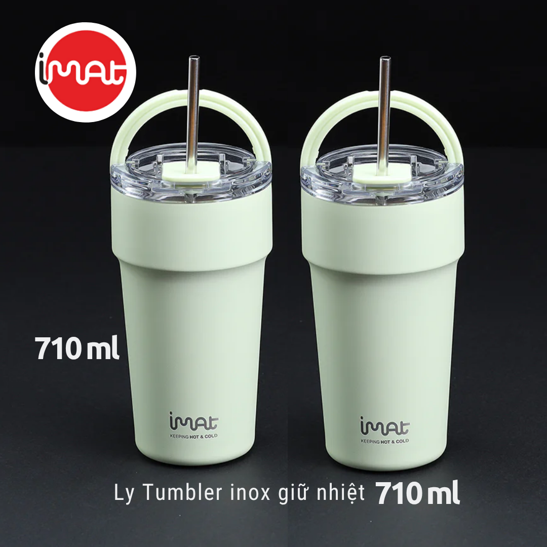 Ly/Cốc Imat Tumbler Inox Giữ Nhiệt Quai Xách Inox 304 Dung Tích 710ml|900ml