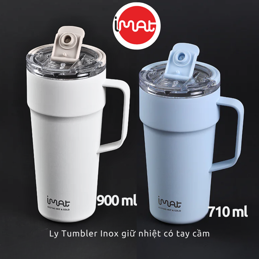 Ly Tumbler Imat Inox 304 Giữ Nhiệt 710ml |900ml Có Tay Cầm
