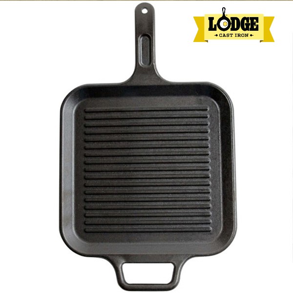 Chảo gang Lodge - P12SGR3 Chảo gang nướng hình vuông 30.48cm