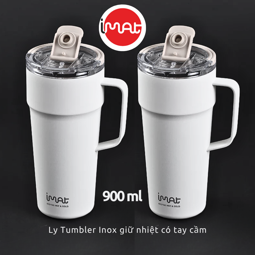 Ly Tumbler Imat Inox 304 Giữ Nhiệt 710ml |900ml Có Tay Cầm