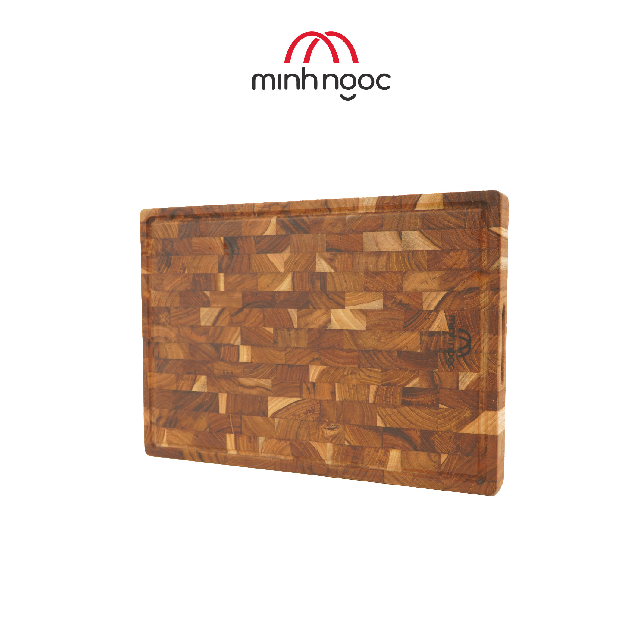 Thớt gỗ teak nhà bếp cao cấp Minh Ngọc. Dùng thái, bằm, chặt thực phẩm, kháng khuẩn tự nhiên, an toàn, bền đẹp, cỡ lớn 40x28x3.5cm