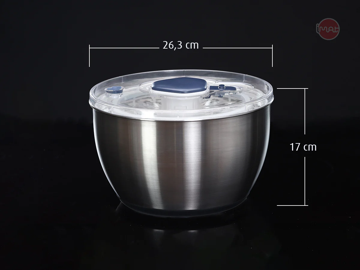 Rổ Quay Vắt Rau iMat – Tách Nước Nhanh, Dễ Dùng, Chất Liệu Inox 304, Nhựa PP Cao Cấp