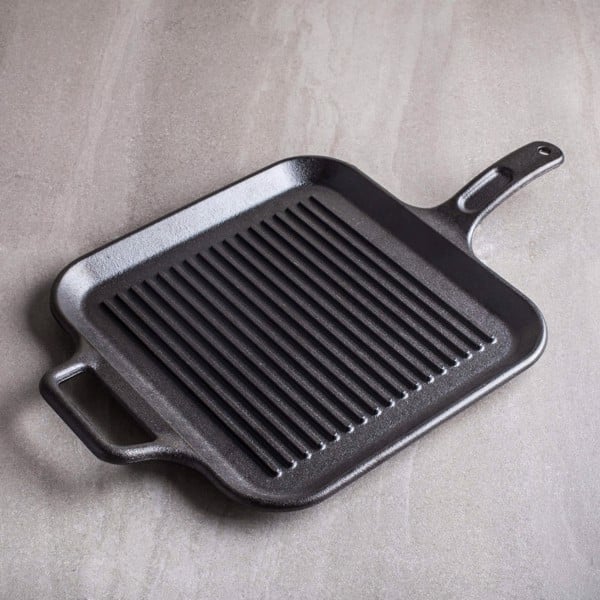 Chảo gang Lodge - P12SGR3 Chảo gang nướng hình vuông 30.48cm