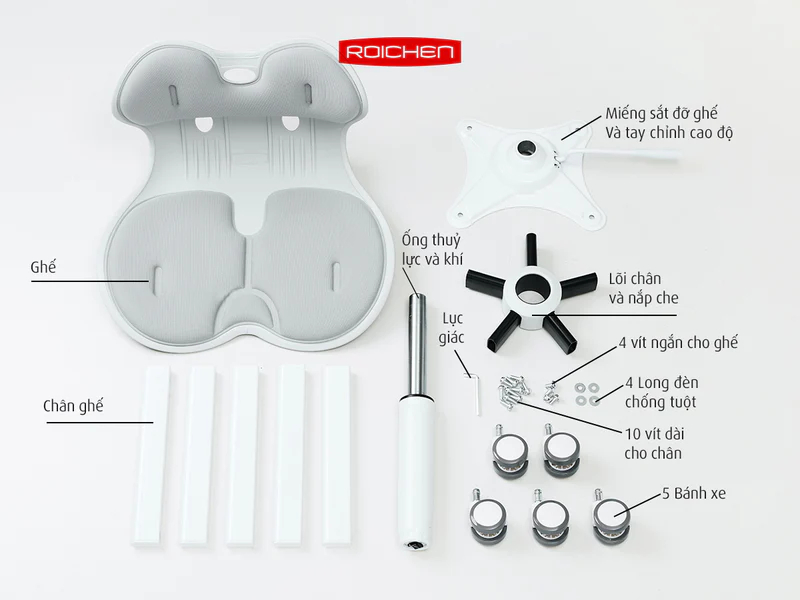 Ghế chỉnh dáng ngồi đúng chân xoay Roichen WOW
