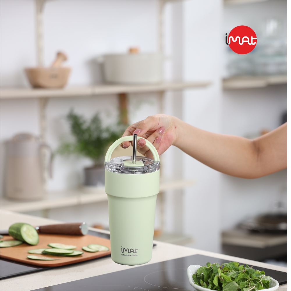 Ly/Cốc Imat Tumbler Inox Giữ Nhiệt Quai Xách Inox 304 710ml|900ml