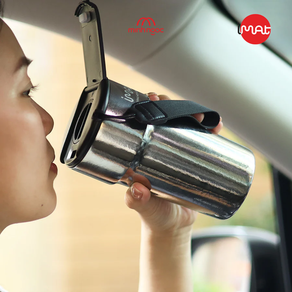 Cốc Ủ Nhiệt Titan iMat Cao Cấp 2 dung tích 380ml| 500ml