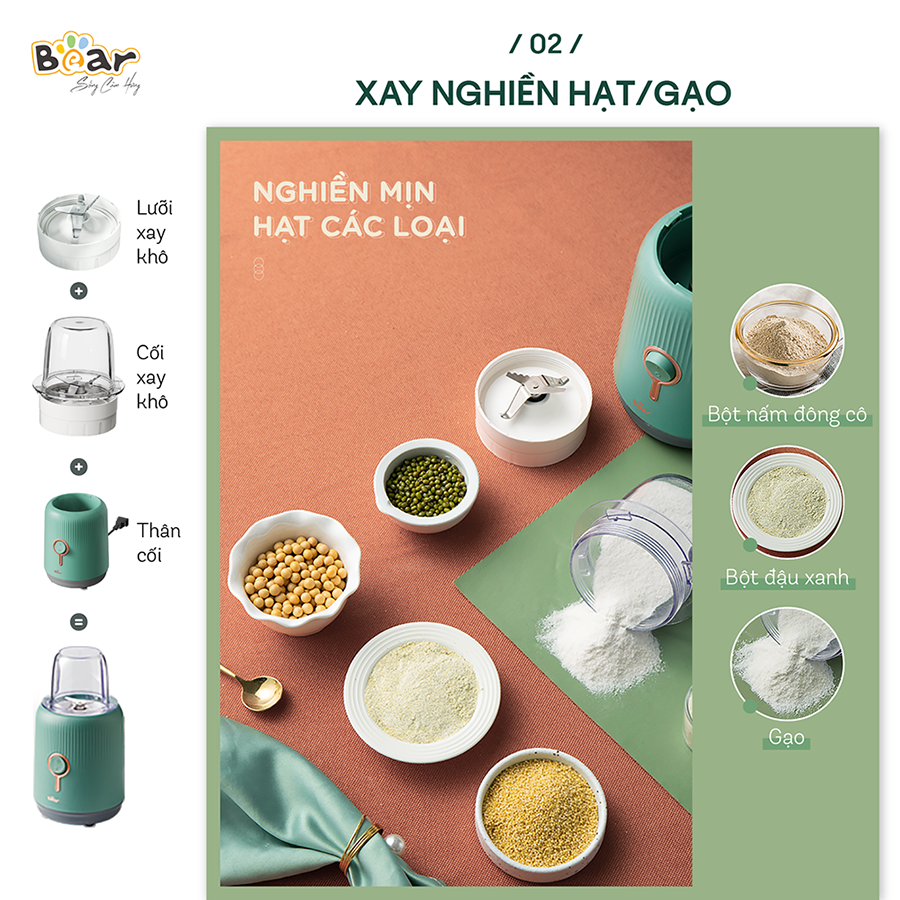 Máy xay 3 in 1 đa năng Bear BL-B10V2