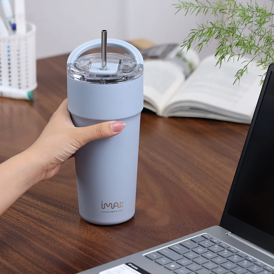 Ly/Cốc Imat Tumbler Inox Giữ Nhiệt Quai Xách Inox 304 710ml|900ml