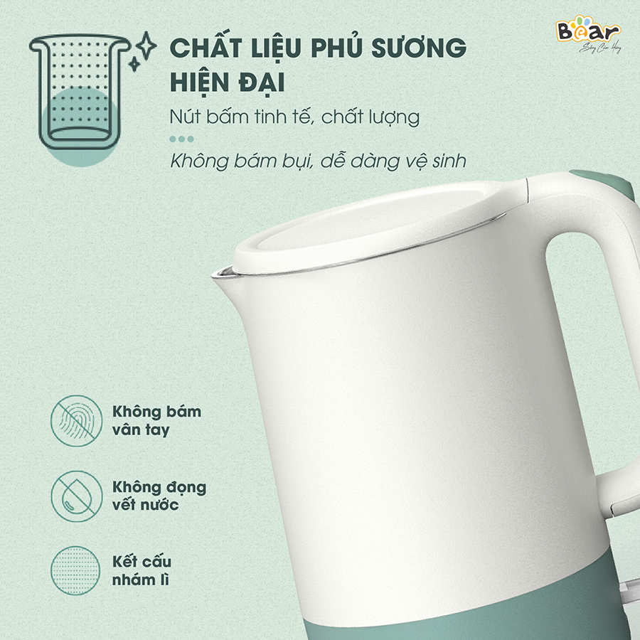 Bình đun nước siêu tốc Bear ZDH-Q17B1
