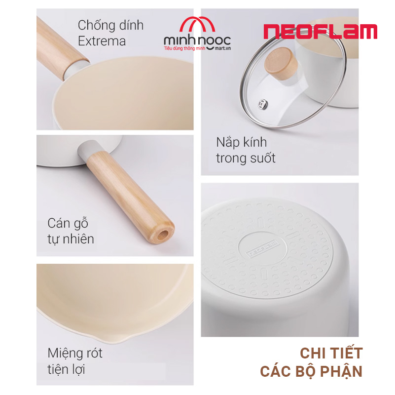 Nồi (quánh) Neoflam Fika 16cm kèm xửng