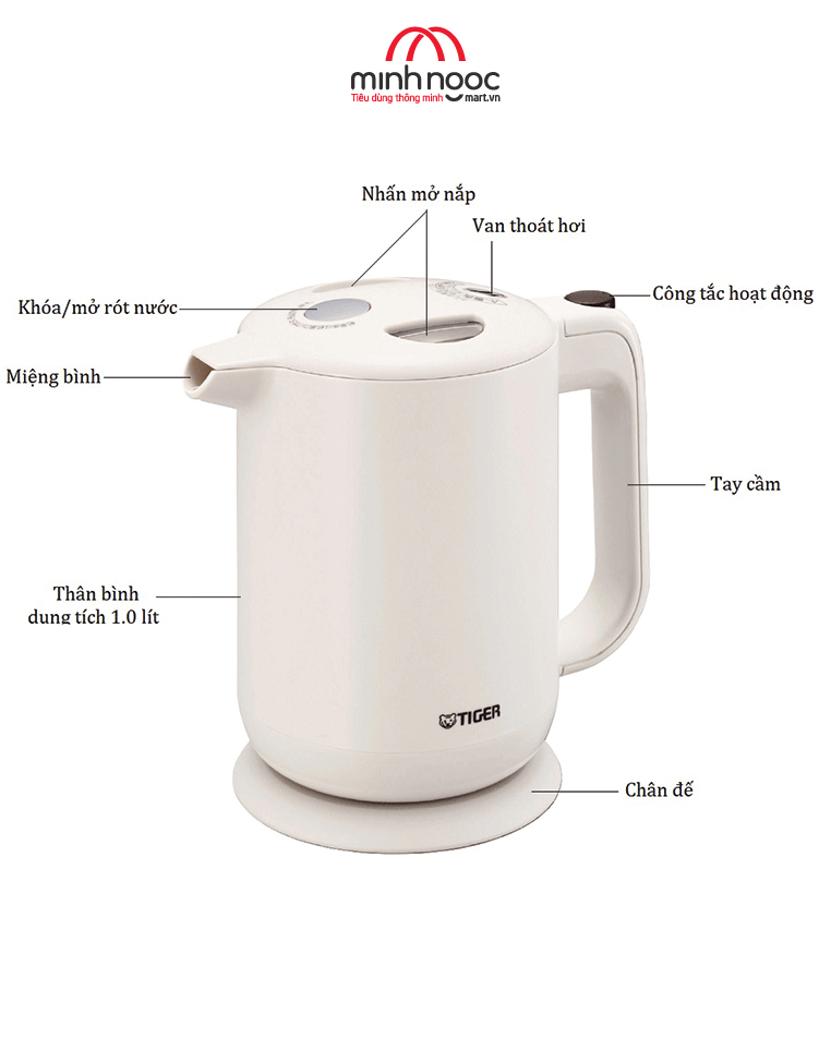 Bình siêu tốc TIGER PFY-A10W (1.0L)