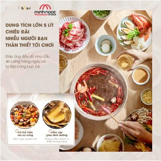 Nồi lẩu điện Bear 5L SB-NL05F