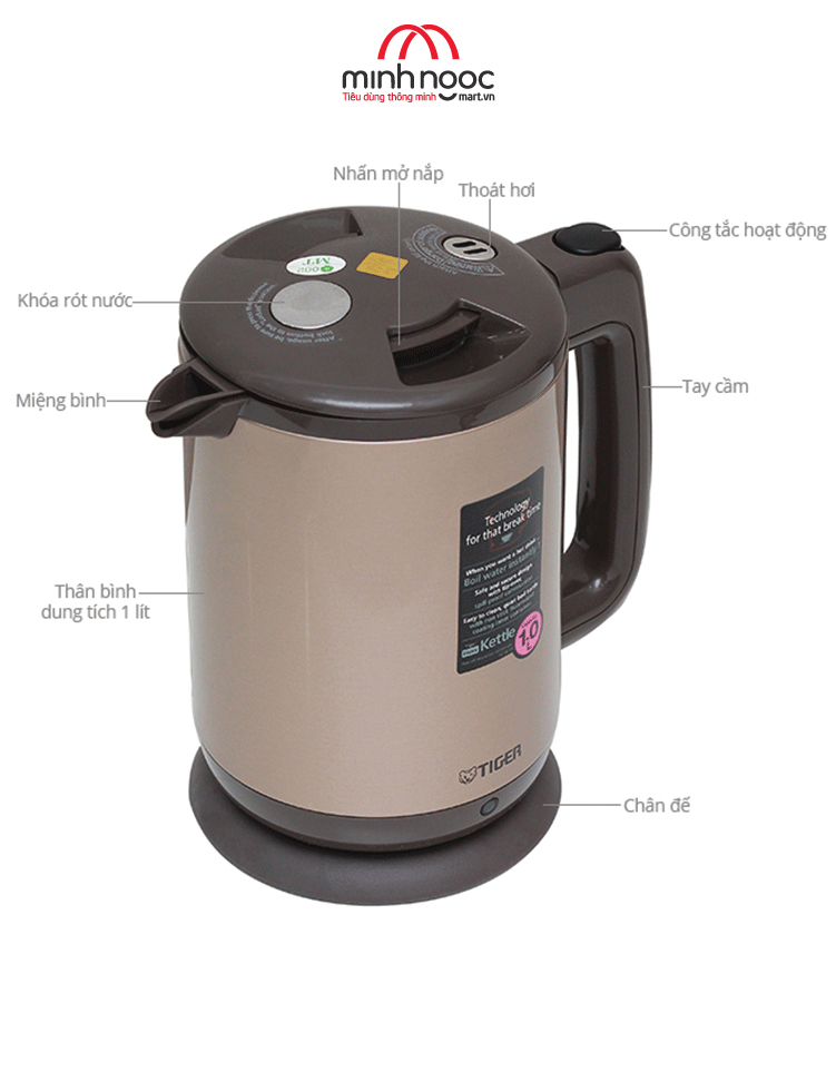 Bình siêu tốc TIGER PCD-A10W