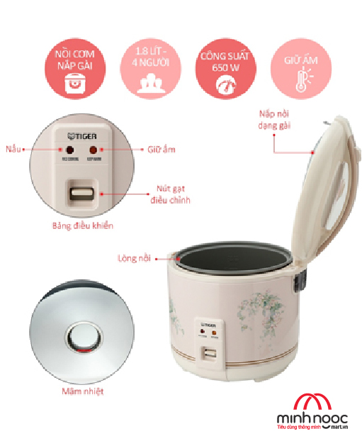 Nồi cơm điện Tiger dung tích 1.8l  JNP - 1800 MADE IN JAPAN