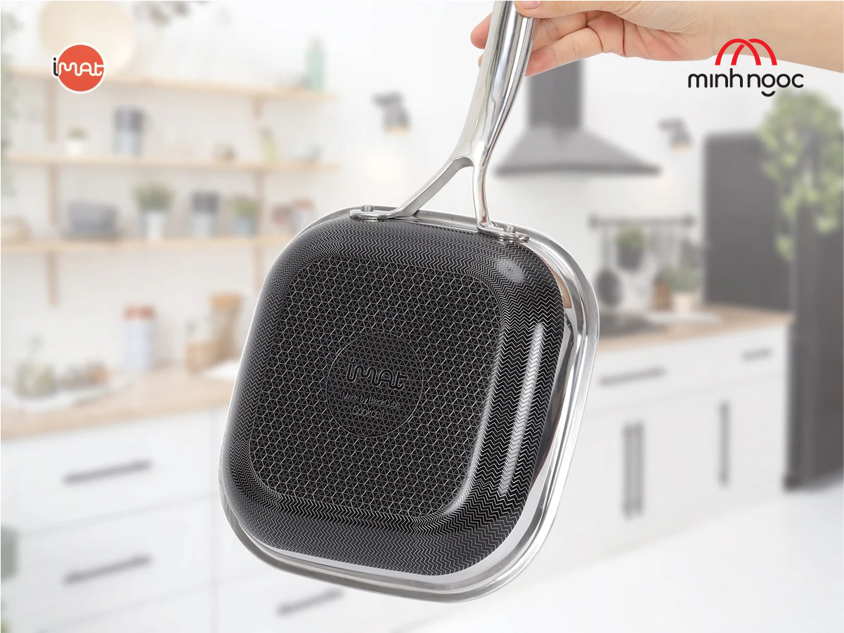 Chảo chiên vuông iMat Hybrid 20cm