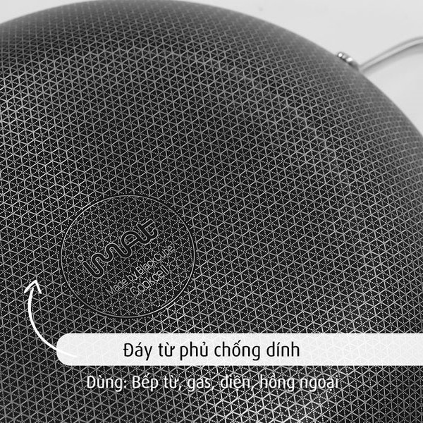 Combo iMat Hybrid 26cm. Gồm nồi - chảo chiên - chảo xào - xửng hấp size 26cm