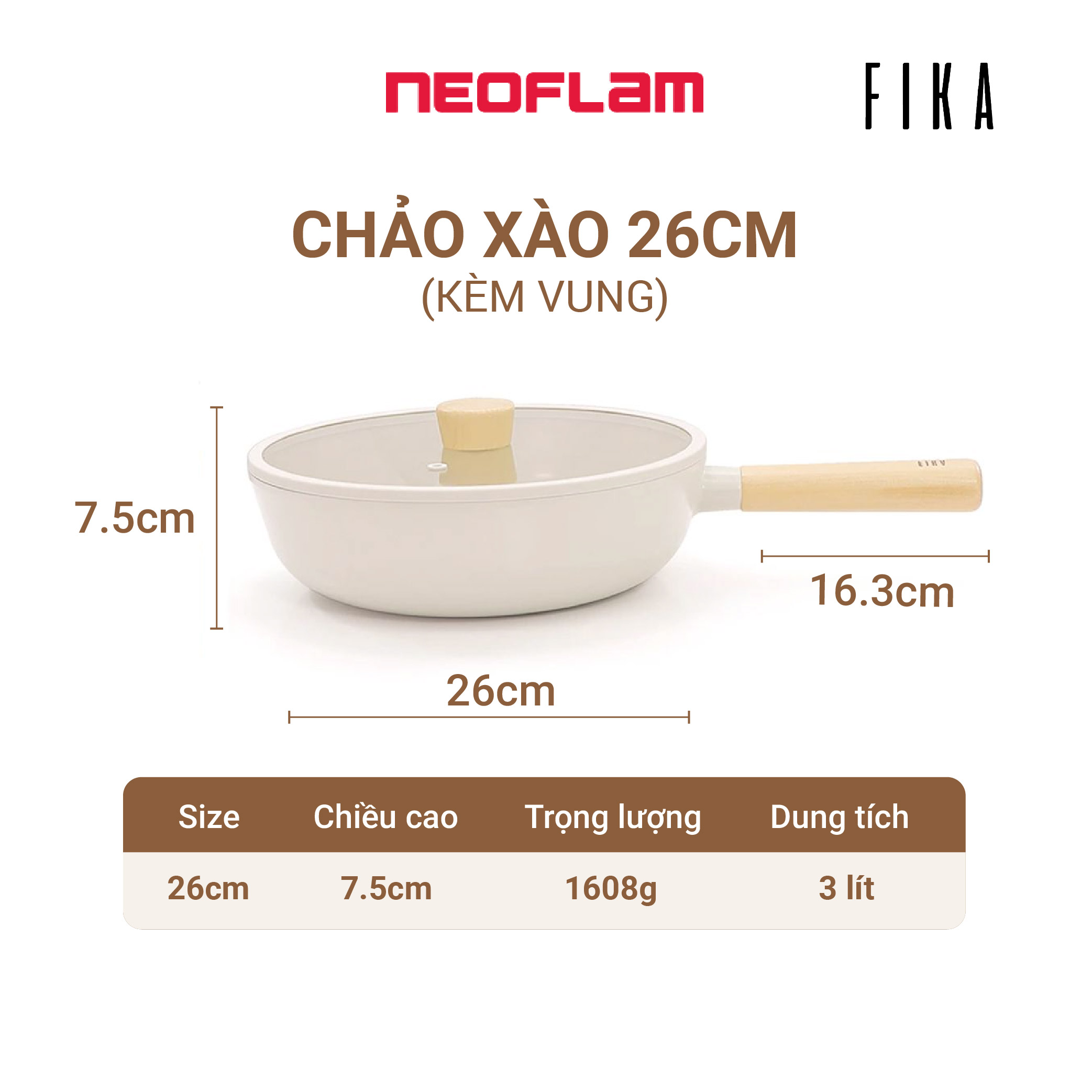 Bộ nồi chảo Neoflam Fika Hàn Quốc 5 món - bộ sản phẩm 2