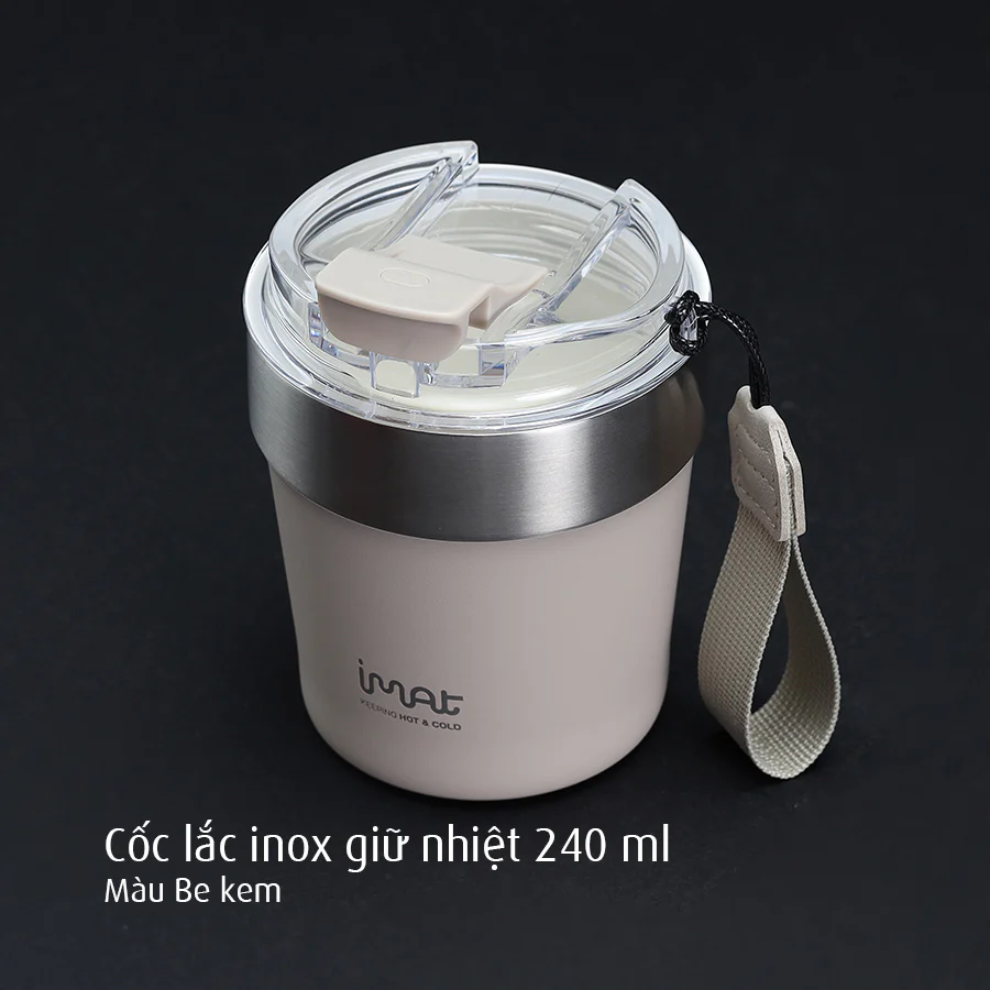 Cốc Lắc Inox 240ml 2 Thành Không Giữ Nhiệt Nóng Lạnh