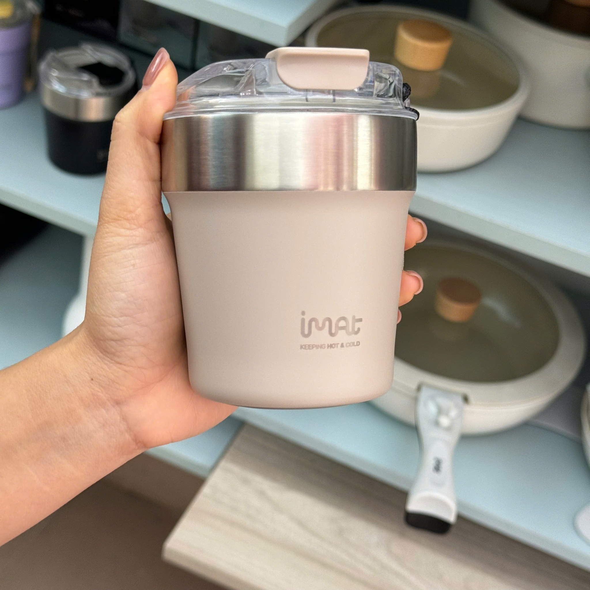 Cốc Lắc Inox 240ml 2 Thành Không Giữ Nhiệt Nóng Lạnh