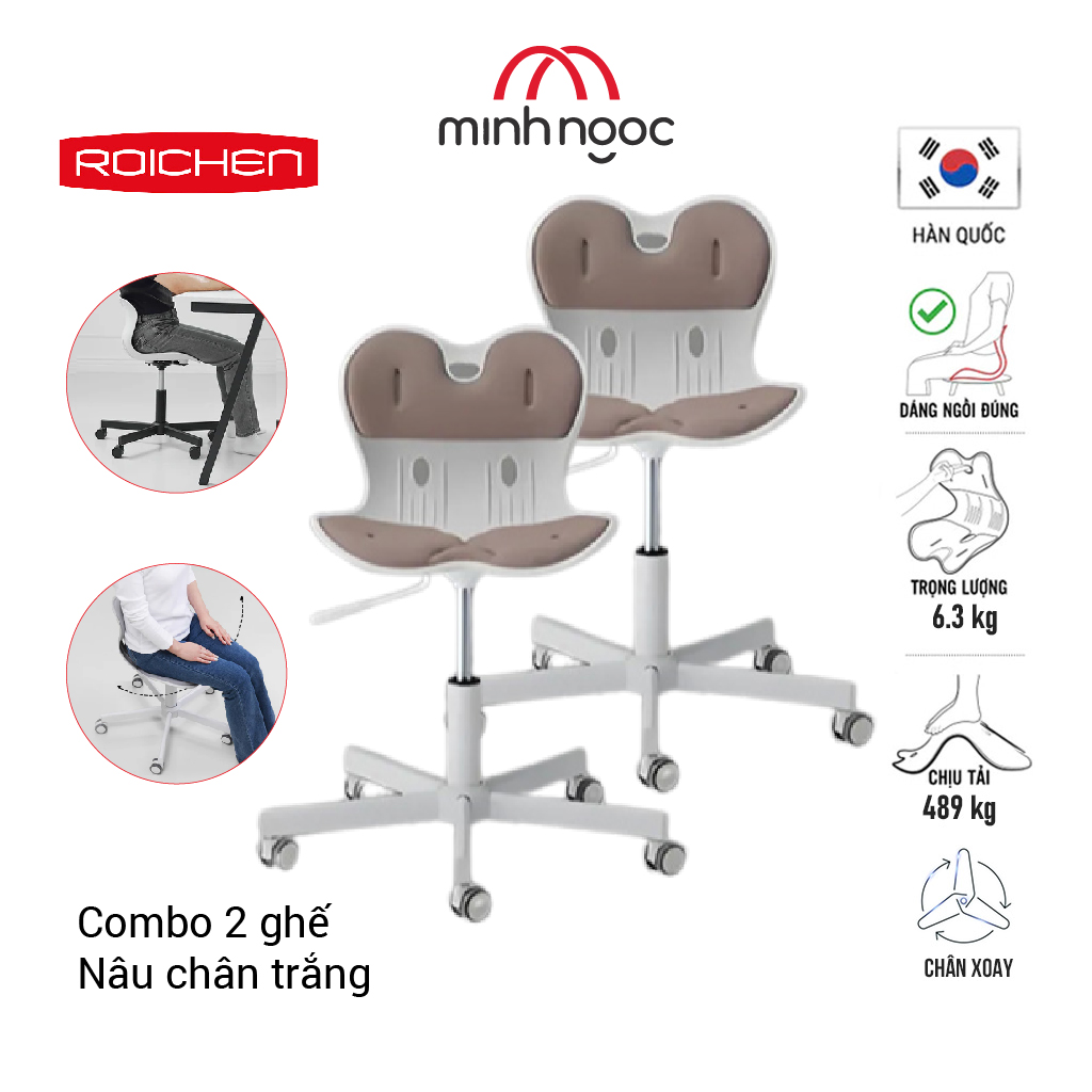 [Combo 2] Ghế chỉnh dáng chân xoay Roichen - WOW