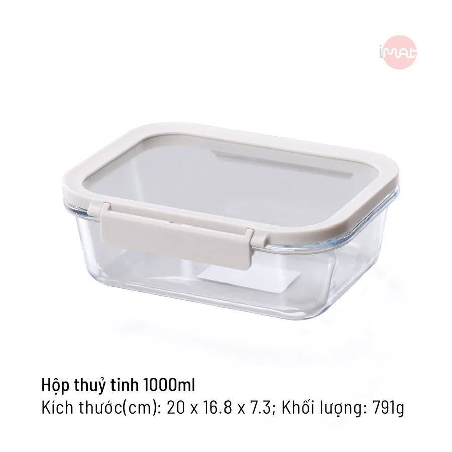 Bộ 14 Hộp Thuỷ Tinh Neoflam Comodo Chịu Nhiệt Nắp Kính